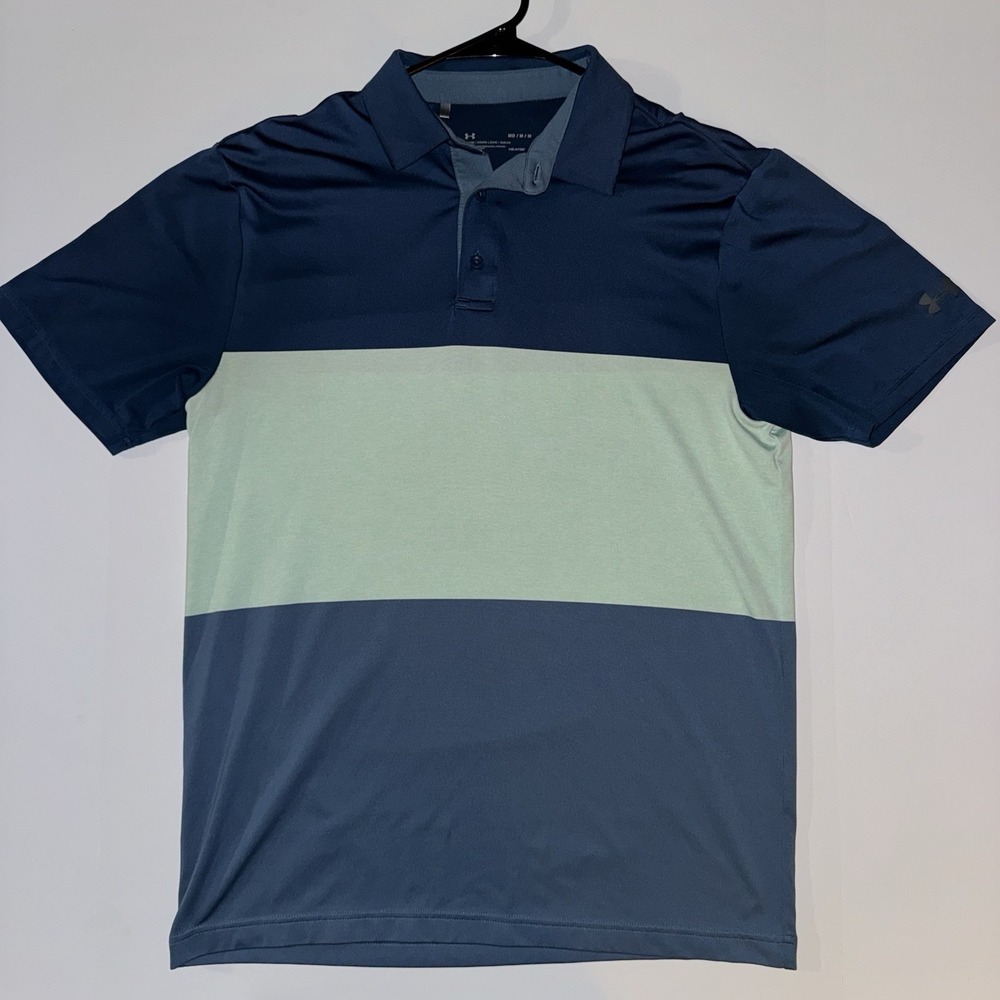 Men's Medium Under Armour HeatGear Loose Fit Performance Golf Polo Shirt